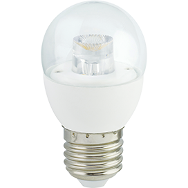 Лампа Ecola globe LED Premium 7.0W G45 220V E27 4000K прозрачный шар с линзой (композит) 84х45