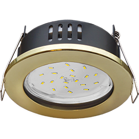 Ecola GX53 H9 защищенный IP65 светильник встраив. без рефлектора золото 98*55